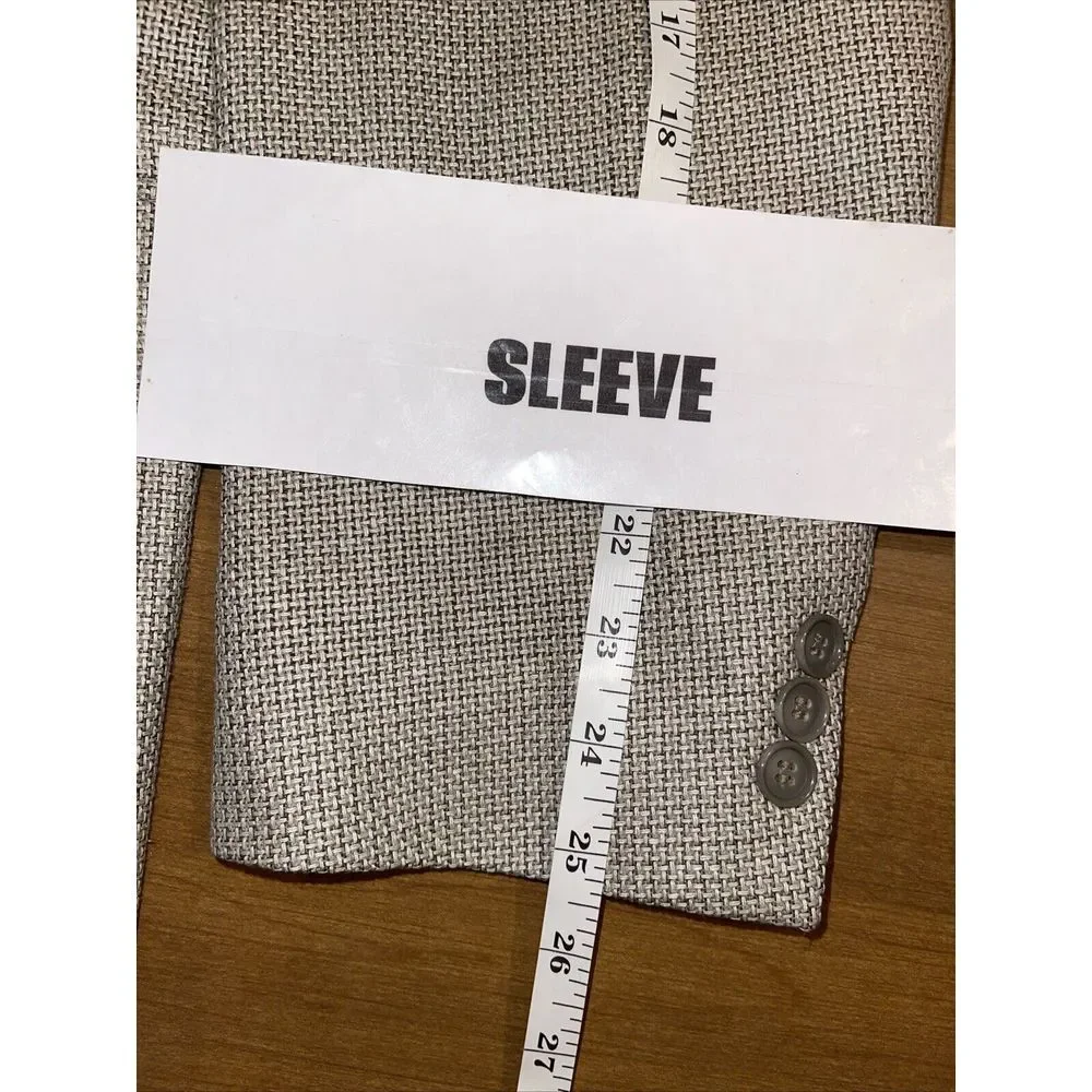 Mark Alexander Sports Coat Men 42R Beige 54% Silk 46%‎ Wool Canada